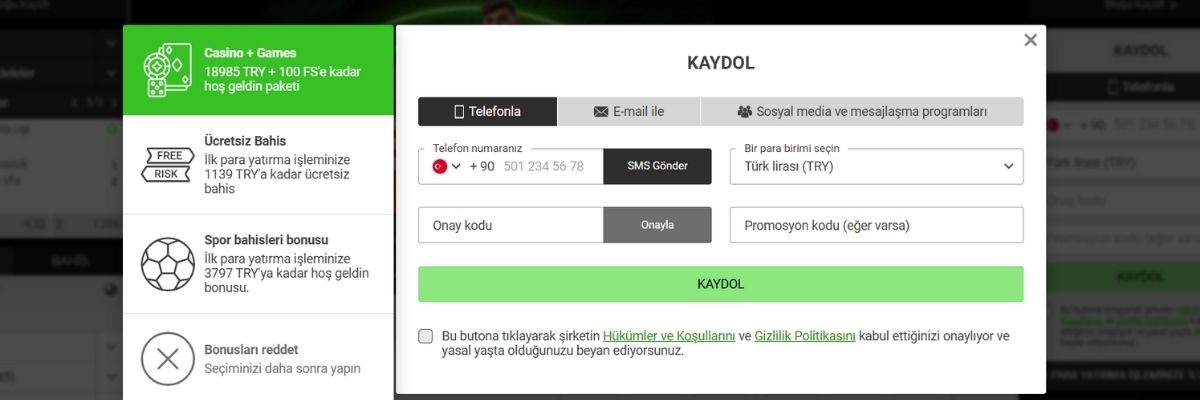 Fansport Giriş ve Üyelik İşlemleri